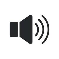Sound Icon Illustration with Soundwaves Signifying Volume and Audio Output for Mobile Apps and Websites Design Elements vector