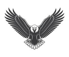 Majestic Eagle Illustration with Open Wings Symbolizing Freedom and Power Perfect for Logos Emblems and Designs Requiring a Bold and Patriotic Touch vector