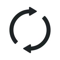 Circular Arrows Rotating in Opposite Directions Representing Recycling Refreshing Reloading or Synchronization for User Interface Design and Web Development vector