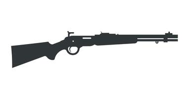 Silhouette Illustration of a Classic Muzzleloader Rifle a Vintage Firearm Used in Hunting and Historical Reenactments Isolated on White Background vector