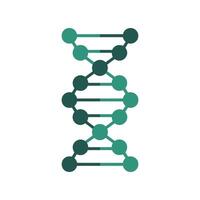 Green Gradient DNA Molecule Structure on White Background for Science Biology Medicine and Genetic Research and Development Concepts and Applications vector