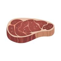 Isolated Raw Beef Steak Illustration for Culinary Projects Butcher Shops and Food Blogs Featuring Fresh Meat and Delicious Recipes on White Background vector
