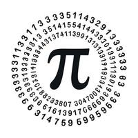 Pi Symbol Surrounded by Digits of Pi on White Background Mathematical Constant Irrational Number Transcendental Number vector