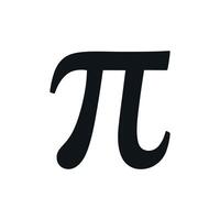 Pi Symbol in Black on a White Background Mathematical Constant Irrational Number Archimedes Constant Ratio of Circumference to Diameter vector
