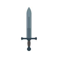 Simple Flat Graphic Illustration of a Medieval Sword on a White Background for Design Assets and Elements vector