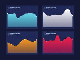 Analytics dashboard data graph set. Statistic infographic. business background vector