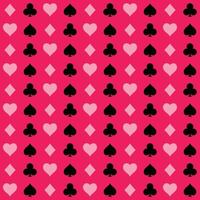 Pattern with card suits background. illustration vector