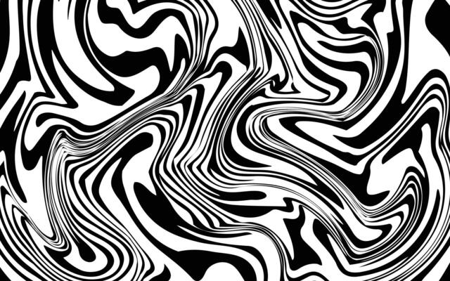 Black white lines. Psychedelic abstract background. Modern minimalist design texture.