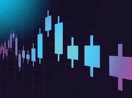 Business candle stick graph, financial technology, exchange market and economic data. vector