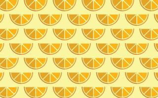 Orange sliced fruits pattern background design vector