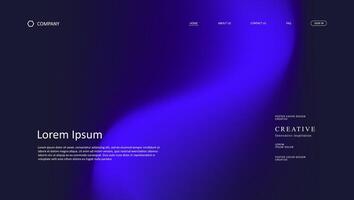 landing webpage with gradient mesh background vector