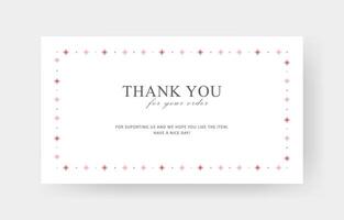 thank you card template with red ribbon for greeting card template, printable custom small business card vector