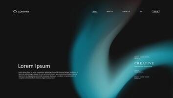 landing page abstract background design template vector