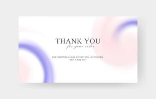 thankyou card abstract background design vector