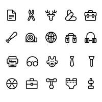 Collection of line icons for various objects vector