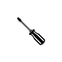 Simple screwdriver tool icon graphic vector