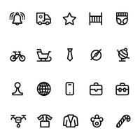 Collection of line icons for diverse applications vector