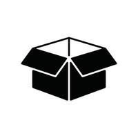 Open cardboard box icon graphic vector