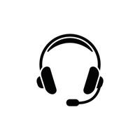 Simple headset icon customer support image vector