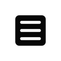 Simple list icon menu options and navigation vector