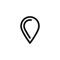 Simple location marker icon design vector