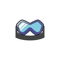 A pair of goggles on a white background vector