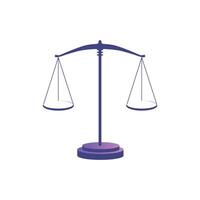 A scale of justice icon on a white background vector