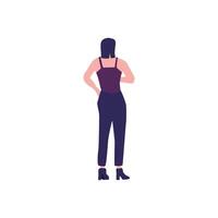 A woman standing with her hands on her hips vector