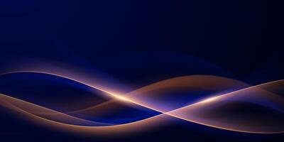 Abstract background with blue and orange waves vector