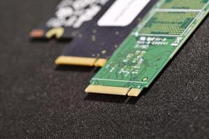 Close-Up of Computer SSD Drive Modules photo