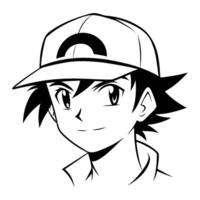 Ash Ketchum in Action vector