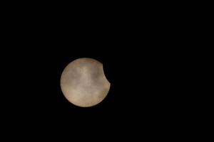 Partial Solar Eclipse in the Sky from Kollund DK in March 2025 photo