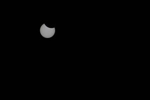 A Partial Solar Eclipse in the Sky from Kollund DK in March 2025 photo