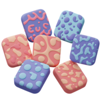 A set of colorful tiles with various patterns are displayed for backgrounds and digital art. png