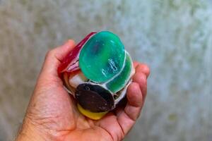 Ball with agglomeradod for soaps used for use and economy, anti -decarction, creativity 2 photo
