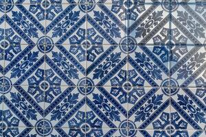 Beautiful Azulejo Tiles in a Traditional Portuguese Design With Intricate Patterns photo