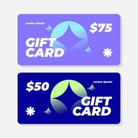 Modern Gift Card Design Templates 50 and 75 Voucher Set vector