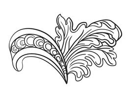 Abstract elegant baroque design element illustration vector
