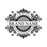Vintage Badge label in black and white. vector