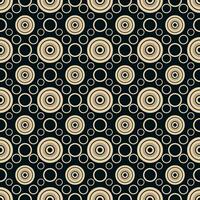 A cicle seamless textile pattern features a sophisticated, symmetrical Art Deco seamless design with layered diamond shapes in beige and black tones in vector