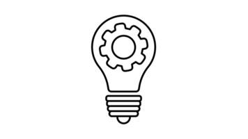 Innovation animated icon. Isolated on White Background. Motion graphics. video