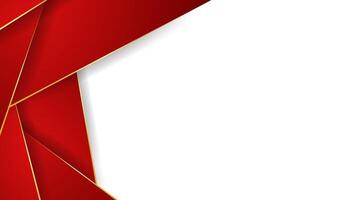 Luxury red geometric background template with modern abstract shapes vector