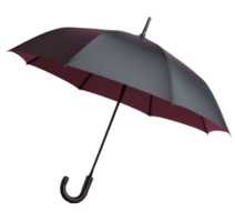 An open umbrella with a black handle png