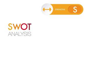 Infographic swot analysis for marketing framework vision step timeline presentation business video