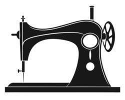 Vintage Sewing Machine Silhouette A Timeless Icon of Craftsmanship and Creation vector