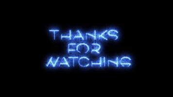 Thanks for Watching Text Animation 4k seamless loop video