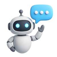 Friendly Chatbot Icon with Speech Bubble for Digital Communication png