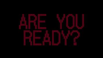 4K animation motion of red text saying are you ready on a black background. Ideal for intros, event promos, motivation themes, or high-impact digital content. video