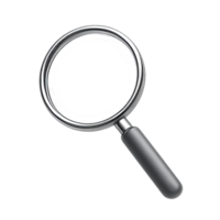 3D Magnifying Glass Icon for Simple Design and Elegant Composition png