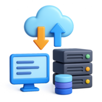 Simple Cloud Computing Infographic with Icons for Overview png